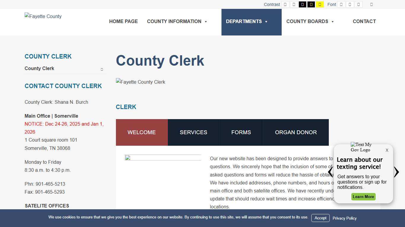 County Clerk Fayette County
